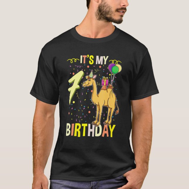 Its My 7th Birthday Camel Dromedary T-Shirt (Front)