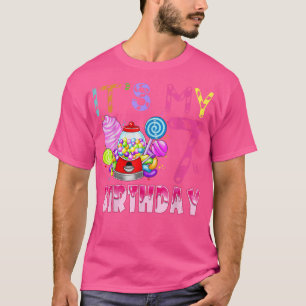Its My 7th Birthday Candy Candyland Birthday Girl  T-Shirt