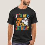 It's My 7th Birthday Cute Ghost Kids Party Hallowe T-Shirt<br><div class="desc">It's My 7th Birthday Cute Ghost Kids Party Halloween Theme</div>