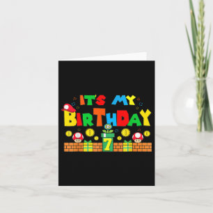 Its My 7th Birthday Game Gaming Dad And Mum Family Card