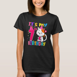 It's My 7th Birthday Gifts 7 Year Old Girl Funny C T-Shirt