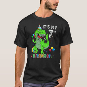 It's My 7th Birthday Happy 7 Years Dinosaur Rex Bd T-Shirt