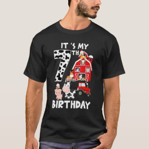 It's My 7th Birthday Party Barnyard Farm Animal 7 T-Shirt