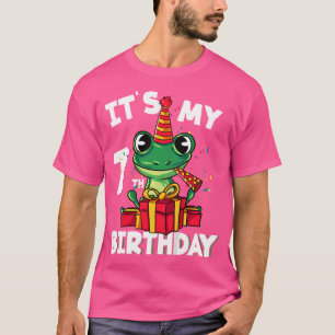 Its My 7Th Birthday Seven Year Old Pond Animal Fro T-Shirt