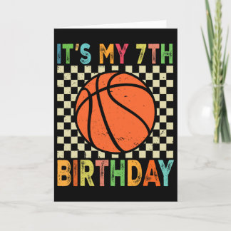 It's My 7th Birthday Sketll 7 Year Old Player Love Card