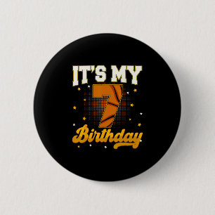 Its My 7th Birthday Sketll Boy 7 Years Old Gifts T 6 Cm Round Badge