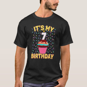 It's My 7th Birthday Sweet Cupcake Seven 7 Year Ol T-Shirt