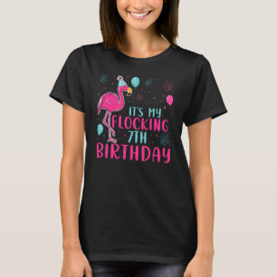 It's My 7th Flocking Birthday Flamingo Birthday T-Shirt