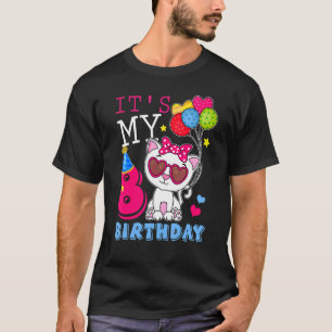 It's My 8 Years Old Birthday Cat Kitty 8th B day T-Shirt