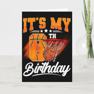Its My 8th Birthday Boy Basketball 8 Year Old Bday Card