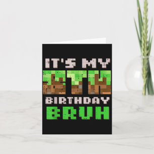 Its My 8th Birthday Bruh Xel Gamer 8 Bday Gaming B Card
