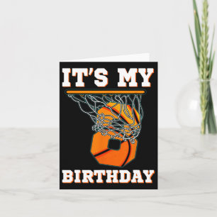 It's My 8th Birthday Bysketbyll Boy Party 8 Years Card