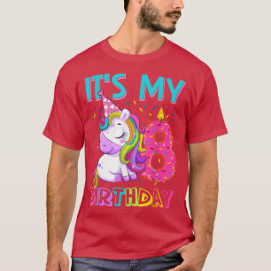 Its My 8th Birthday Cute Unicorn Girls Gifts 8 Yea T-Shirt