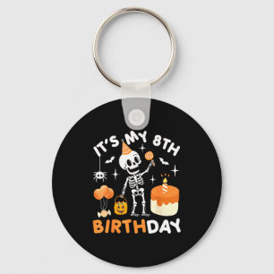 Its My 8th Birthday-funny Halloween Skeleton Birth Key Ring