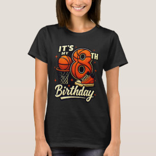 It's My 8th Birthday Sketll Lover 8 Years Old Bday T-Shirt