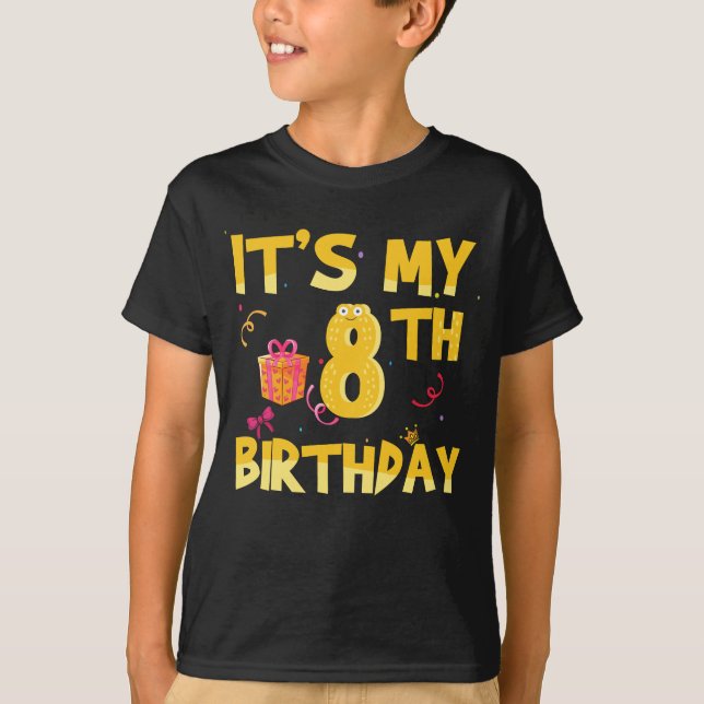 It's My 8th Birthday T-Shirt (Front)
