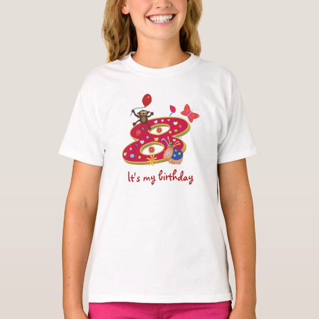 It's my 8th birthday T-Shirt (Front)
