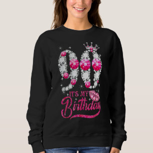 It's My 90th Birthday Queen 90 Years Old Shoes Cro Sweatshirt