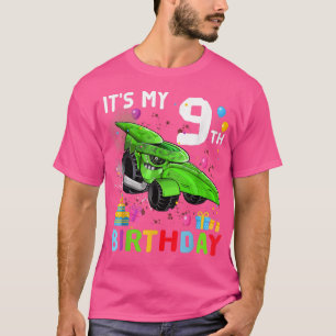 It's My 9th Birthday 9 Years Old Monster Trucks Di T-Shirt