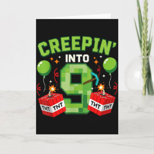 Its My 9th Birthday Boy Gamer Creepin’ Into 9 Game Card