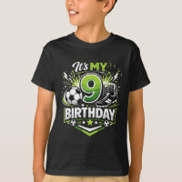 It's My 9th Birthday Boy Soccer Ball 9 Year Old 