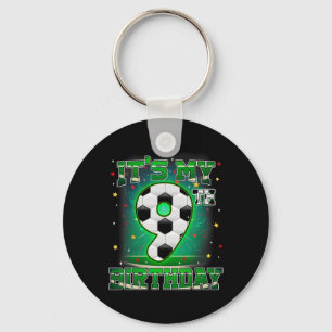Its My 9th Birthday Boys Soccer 9 Years Old Party  Key Ring