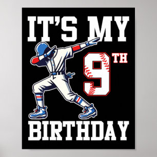 It's My 9th Birthday Bysebyll 9 Years Old Birthday Poster