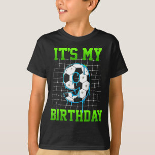 Its My 9th Birthday Funny Soccer Birthday Boy 9 Ye T-Shirt