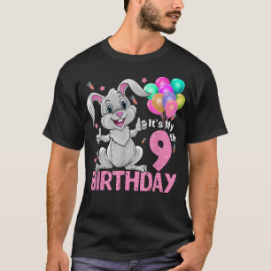 Its My 9th Birthday Rabbit 9th Birthday 9 Years Ol T-Shirt