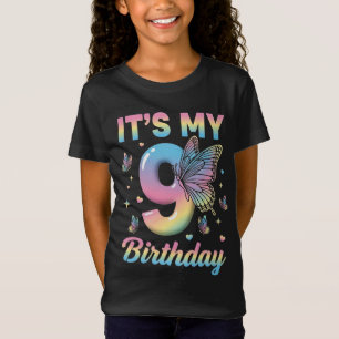 Its My 9th Birthday This Girl Is Now 9 Years Old T-Shirt