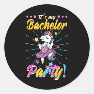 Its My Bachelor Party Groom 1  Classic Round Sticker