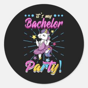 Its My Bachelor Party Groom  Classic Round Sticker