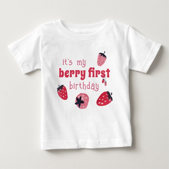 It's My Berry First Birthday T-shirt (Front)
