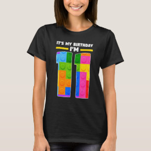 It's My Birtday I'm 11 11th Birthday Brick T-Shirt