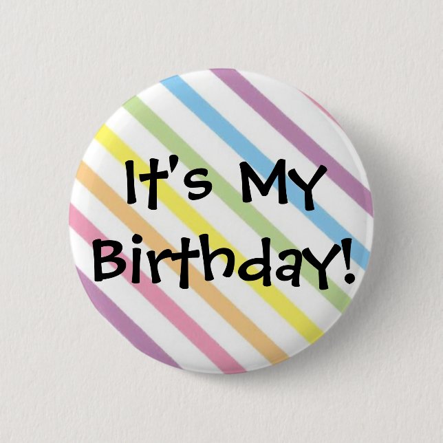 It's My Birthday! 6 Cm Round Badge (Front)