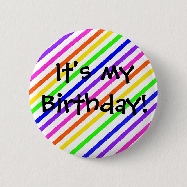 It's my Birthday! 6 Cm Round Badge (Front)