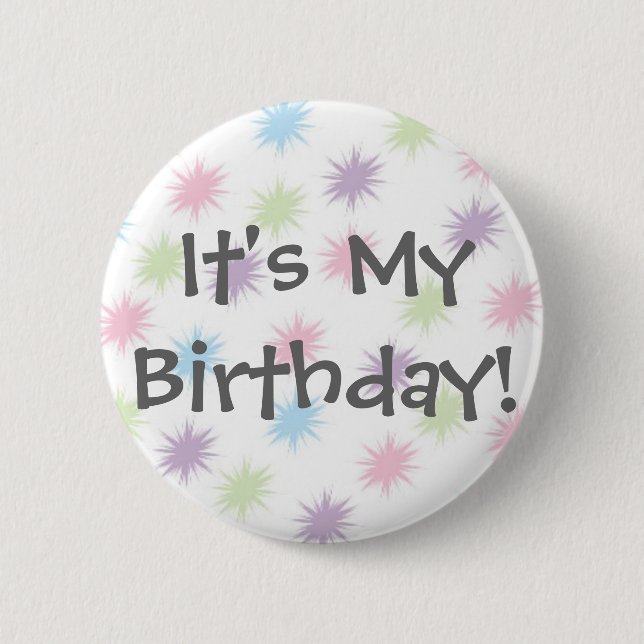 It's My Birthday! 6 Cm Round Badge (Front)