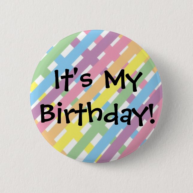 It's My Birthday! 6 Cm Round Badge (Front)