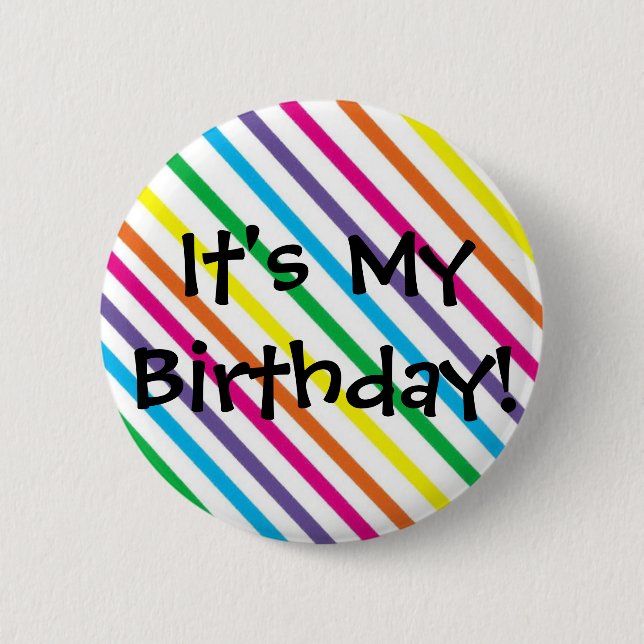 It's My Birthday! 6 Cm Round Badge (Front)