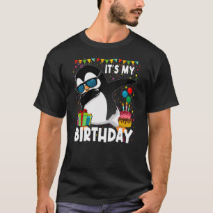 Its My Birthday Animal Kids Cake Funny Dabbing Pen T-Shirt