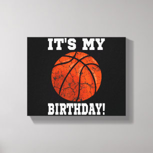 It's My Birthday Basketball Lover Gift Vintage Ret Canvas Print