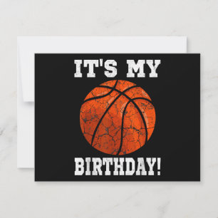 It's My Birthday Basketball Lover Gift Vintage Ret Holiday Card