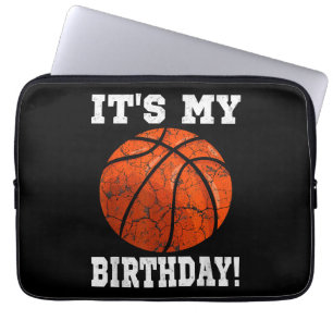 It's My Birthday Basketball Lover Gift Vintage Ret Laptop Sleeve