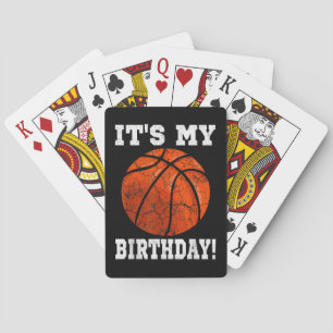 It's My Birthday Basketball Lover Gift Vintage Ret Playing Cards