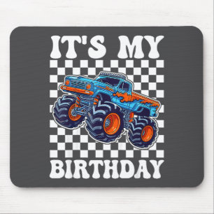 It's My Birthday Boy Monster Truck Bday Party Kids Mouse Pad