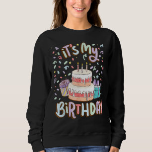 It's My Birthday Cake Donut Confetti Birthday Donu Sweatshirt