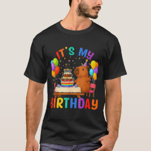 Its My Birthday Capybara Lovers Birthday Party Kid T-Shirt