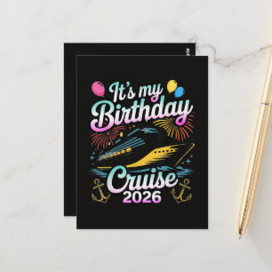 It's My Birthday Cruise 2026 Birthday Cruise Postcard