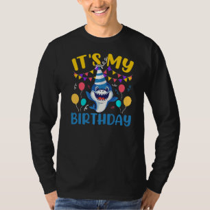 It's My Birthday Cute Kids Boys Girls Shark T-Shirt