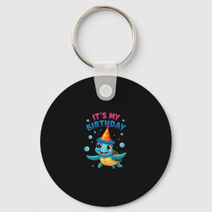 It's My Birthday Cute Sea Turtle Ocean Birthday Pa Key Ring